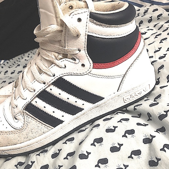 🦌Adidas Top Ten Women Men size 7.5 High Top Red/white/navy & gray GUC… 1️⃣0️⃣ - Picture 13 of 13